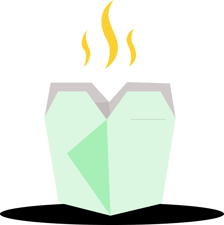 Food steaming hot illustration